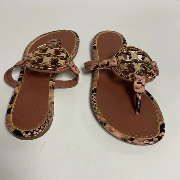 New! Tory Burch Snake Print Metal Millers
Size: 5.5, No Box - Picture 5 of 8